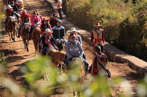 這里交通便利，區(qū)位優(yōu)越，境內(nèi)擁有高原濕地、茶馬古道、環(huán)湖生態(tài)步道、臥虎山、傳統(tǒng)古村、環(huán)海觀光大道等自然風(fēng)光，以及多彩的納西文化和獨特的田園風(fēng)光，是一個以自然資源和文化資源為主要特色的旅游名村。